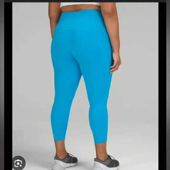 Lululemon Fast and Free High-Rise Tight 25" Neon Wash Azure Running Size 6 NWT - Picture 12 of 12
